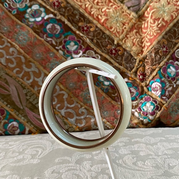 Wide Metal Bangle Brass Bangle - Picture 3 of 9